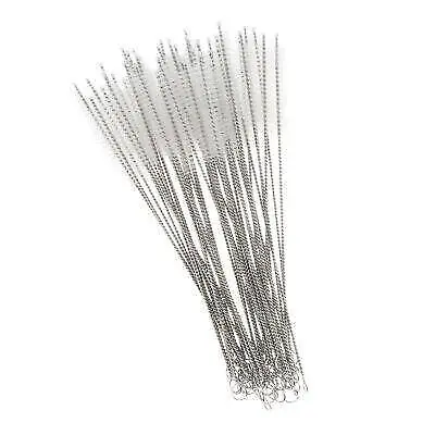 Pack of 50 Stainless Steel Straw Cleaning Brushes for Eco-Friendly Sipping