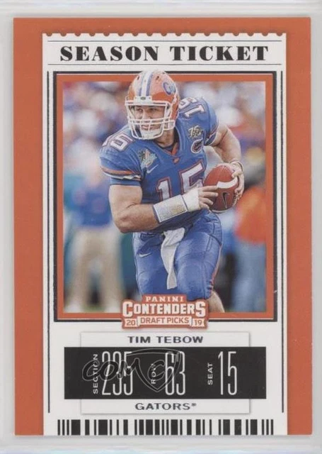 2019 Panini Contenders Draft Picks Season Ticket Tim Tebow #94