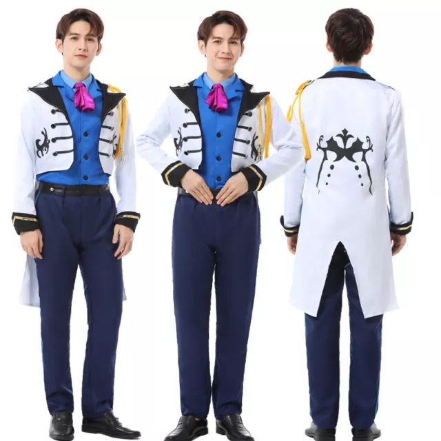 Frozen Hans Prince Cosplay Costume Outfits Halloween Carnival Suit Shirt  Coat