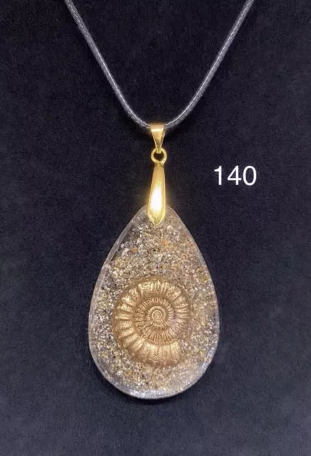 Real  20 mm Ammonite Necklace