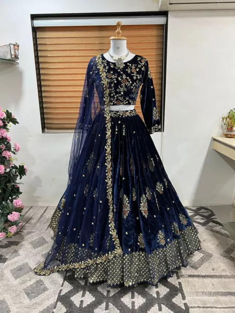 New Designer Choli Indian Party Lehenga Wear Bollywood Pakistani Wedding Lengha