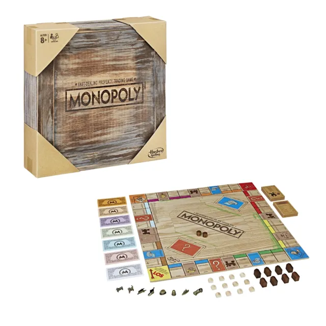 Monopoly Edition Vintage, jeu de société Hasbro Gaming, version française Multic