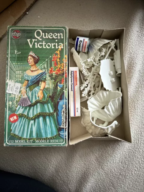 Vintage 1976 Airfix Queen Victoria Maßstab 1/12 Modellbausatz 03544-4 Serie 3 ungebaut