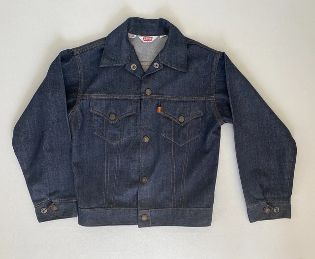 Vintage 1970s Veste LEVIS denim Jacket orange Tab Vintage  12 years