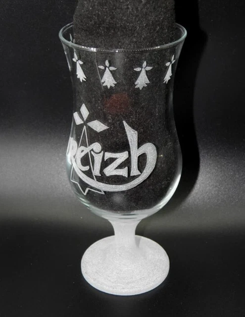 Verre à Bière Gravé Main - Motif Tigre - Artisanat Unique - Neuf