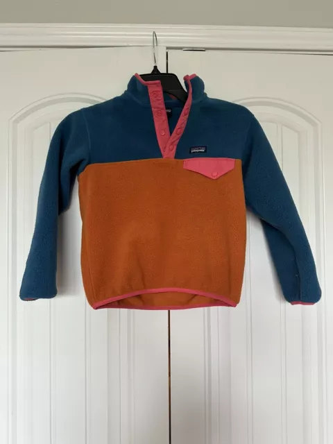 PATAGONIA SYNCHILLA SNAP T Fleece Pullover Jacket Size 5-6T Orange $40. ...