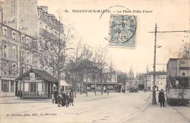 Cpa 94 Nogent Sur Marne Place Felix Faure