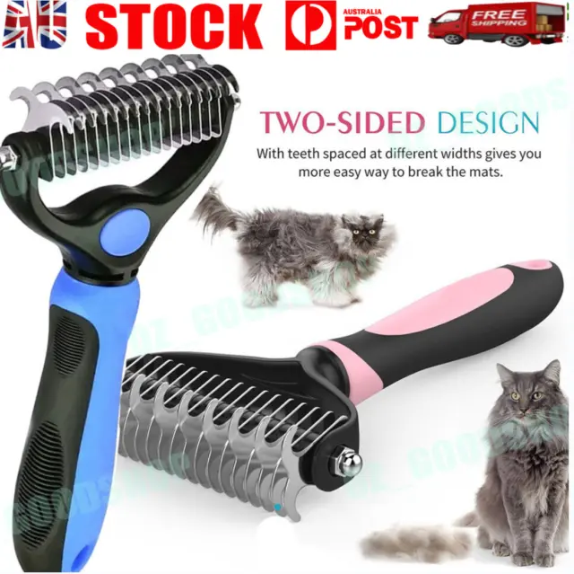 Dog Pet Cat Grooming Comb Brush Undercoat Rake Dematting Deshedding Trimmer Gift