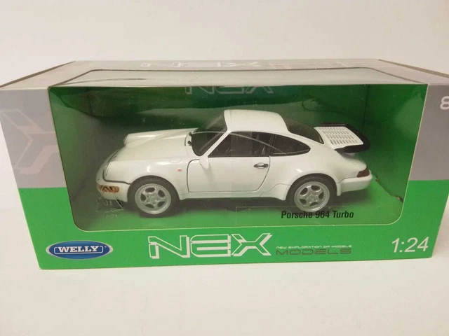 Welly 1/18 - Porsche 911 Turbo Blanche - Modèle Réduit 18013S-W Occasion Comme Neuf