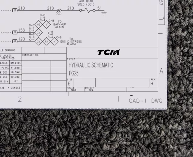Tcm Forklift FG25 Hydraulic Schematic Manual Diagram