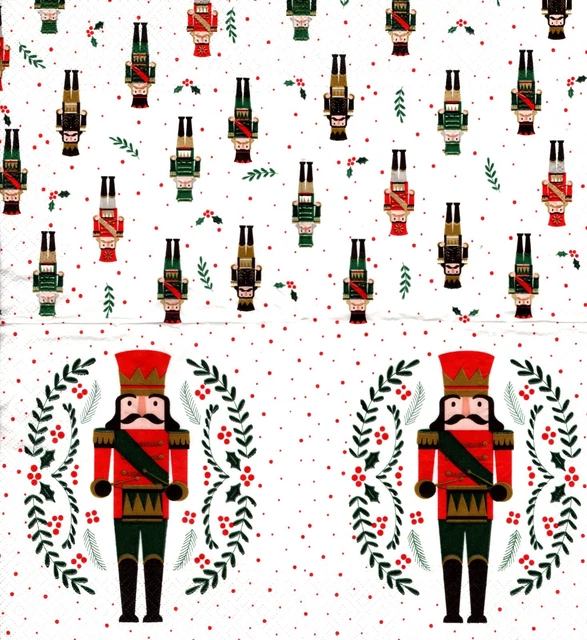 Serviettes en papier Noël casse noisettes. Paper napkins Christmas nutcracker