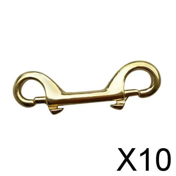 Mousqueton Double Extrémité En Laiton 10 Cm - Clip à Ressort Pour Plongée, Animaux, équipement