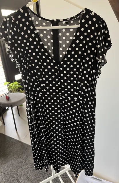 DANGERFIELD Size 14 Black/white polkadot dress