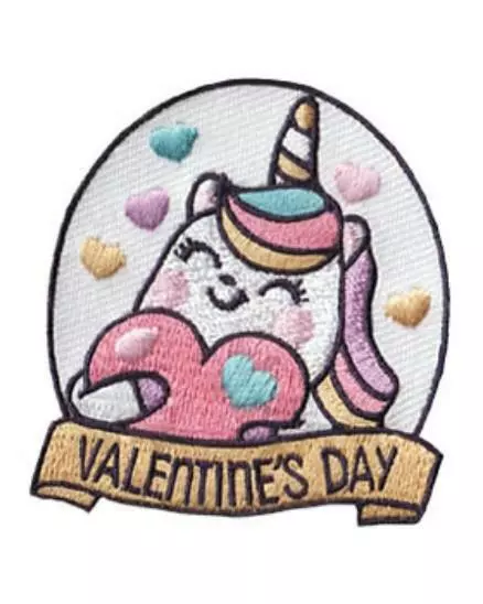 Girl Boy Cub VALENTINE'S DAY Unicorn Fun Patches Crests Badge SCOUTS GUIDE party