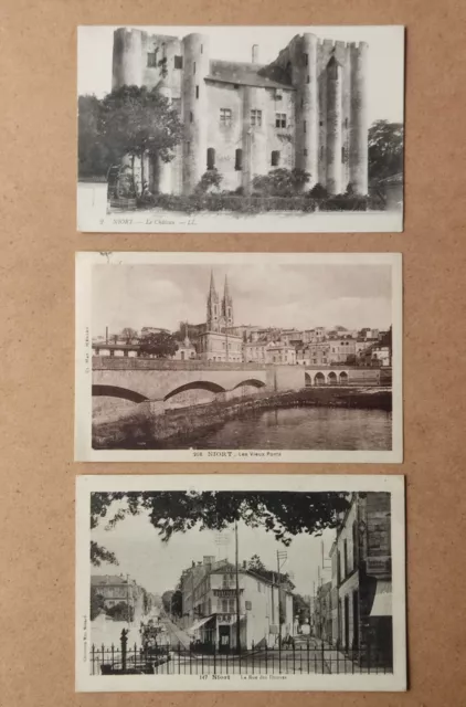 3 Cartes Postales Anciennes - CPA - Centre Ouest - Deux-Sèvres (79) - Niort