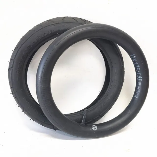 12 Inch 280 X 65-203 Rubber Pushchair Thicken Tyre And Tube Inner Tube Black