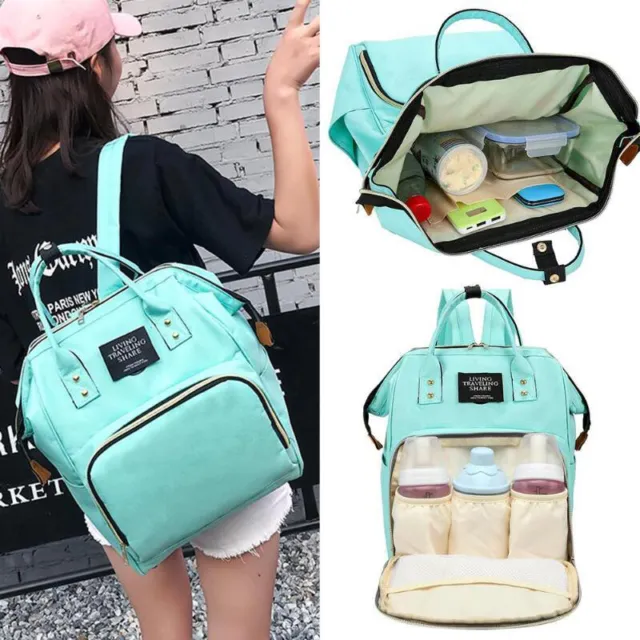 Living Traveling Share Baby Diaper Bag Multi-Function Waterproof Backpack Nappy 5