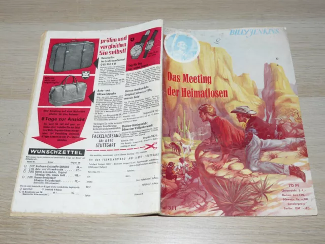 BILLY JENKINS Nr. 311: Das Meeting der Heimatlosen, Original UTA/Pabel-Verlag