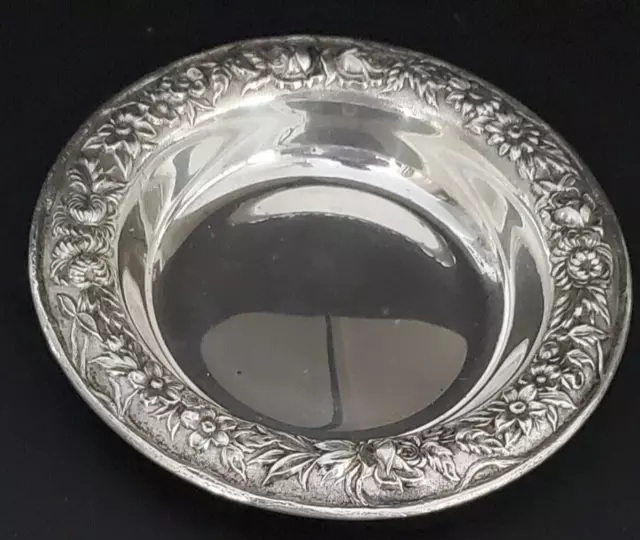 S. Kirk & Son Repousse Sterling Silver Nut Candy Dish