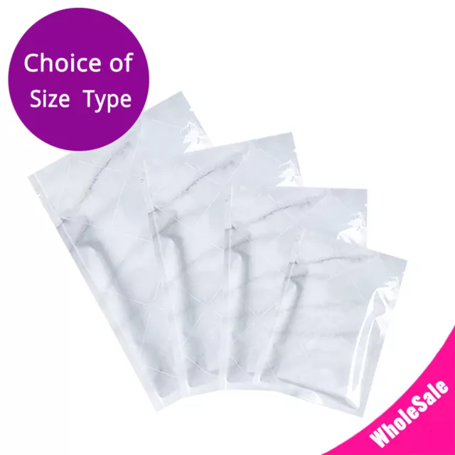 Multi-size Glossy Grey Foil Mylar Flat Zip Lock Pouch Bag w/ Printing&Tear Notch
