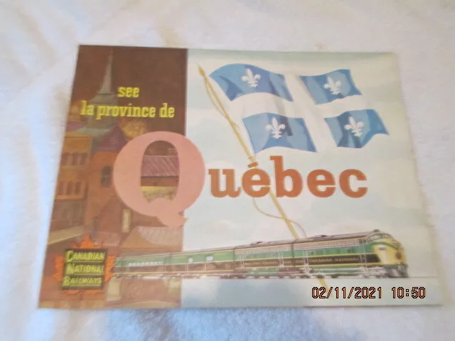 Old Rare Canadian Pacific Railway "Quebec Province Travel Brochure