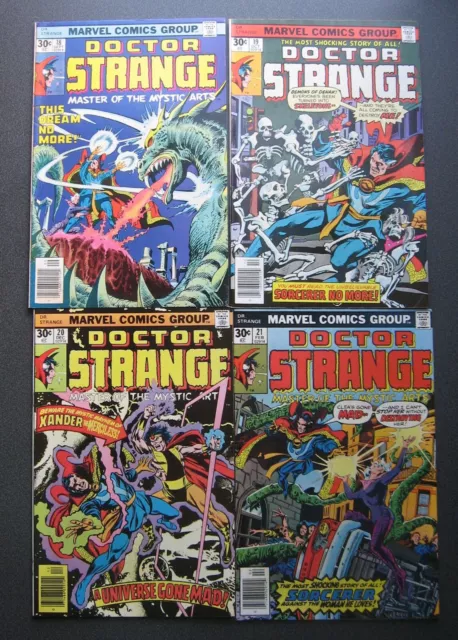 DOCTOR STRANGE Lot of 4 Comics 18 19 20 21 Marvel High Mid-Grade very nice
