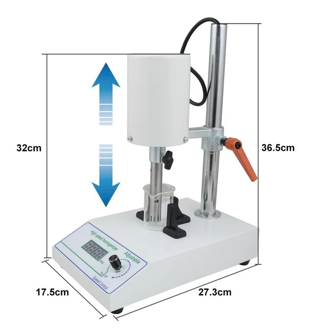 High Speed Homogenizer Efficient 5~1000ml Lab Disperser 8000 to 22000RPM 110V