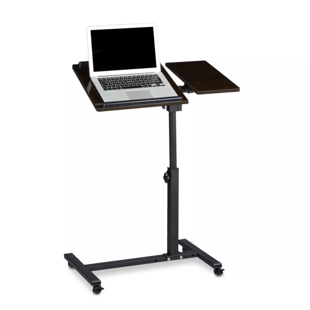Laptoptisch höhenverstellbar Notebook Ständer Laptop Tisch Holz Sofatisch Rollen