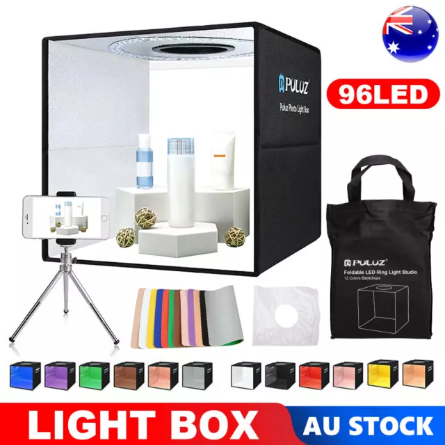 Portable Photo Studio 96 LED Light Tent Bar Cube Box Room Photography Dimmable