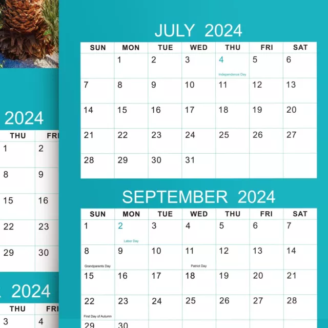 CALENDAR 2025 Wall Calendar 2025, Jan. 2025 Dec.2025, 12" x 24