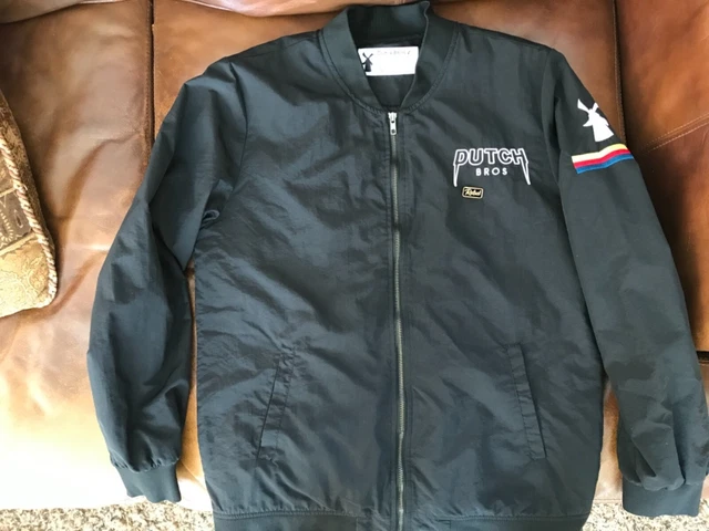 Dutch Bros Coffee Zip-Up Broista Metallica Jacket Black Size SMALL