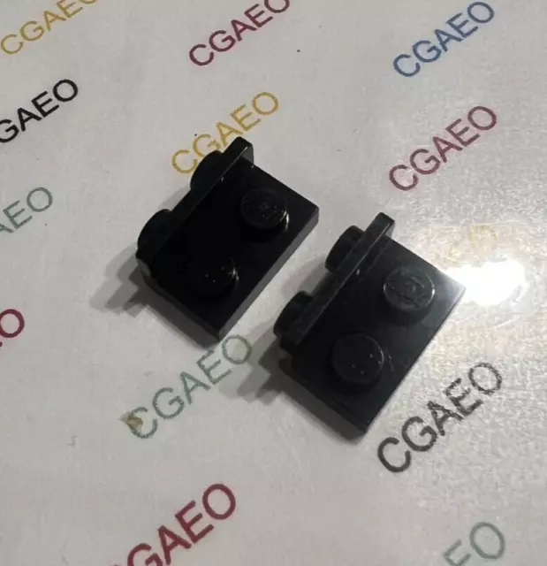 2 x Lego 99780 Bracket 1 x 2 - 1 x 2 Inverted BLACK