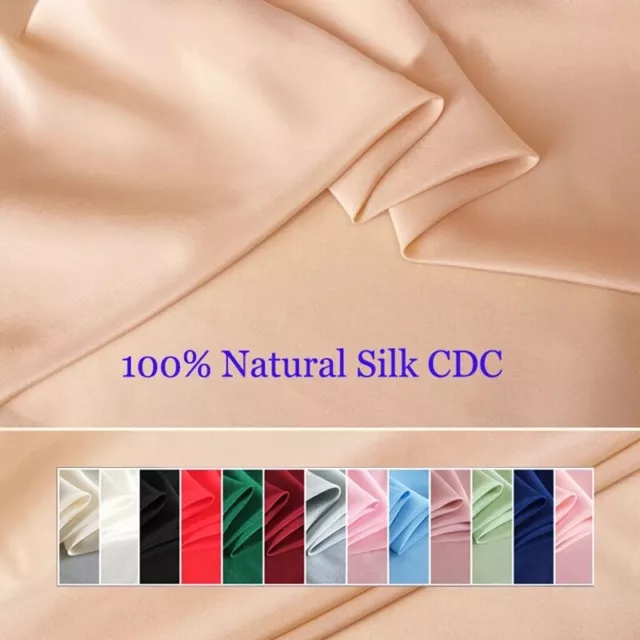 39 Inch X 45 Inch Quality Natural Silk CDC Fabric For Gown 100 Pure Silk Crepe