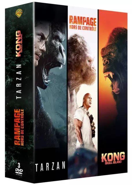 Coffret Action Grands singes - Collection de 3 films - Rampage - Hors de contrôl