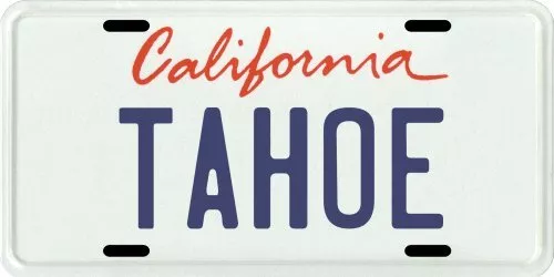 Lake Tahoe, California Aluminum License Plate