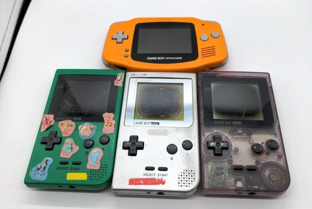 Lot 4 Nintendo Gameboy Pocket GBP console Random color Japanese Junk for parts Lot 4 Nintendo Gameboy Pocket GBP console Random color Japanese Junk for parts