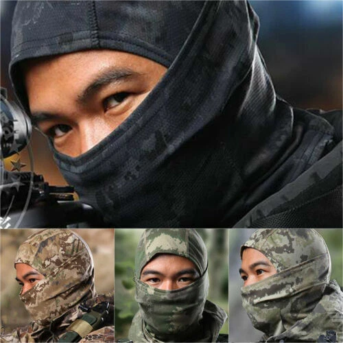 Herren Motorrad Fahrrad Balaclava Maske Sturmhaube Schlauchschal Camo Mützen Neu