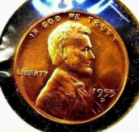 1955 - D   Lincoln  Wheat  Cent BU  Red  Nice  US  Coin  Combined   Shipping