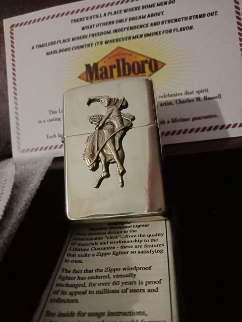zippo Marlboro Bronco Sterling Silver Limited Edition 2000