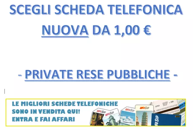 Schede Telefoniche Nuove - Scegli La Tua Prp Nuova A Partire Da 1€