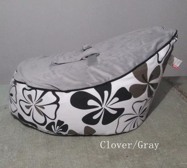 Canvas Gray cover Baby infant Bean Bag Snuggle Bed Portable Seat No Filling