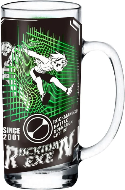 Rockman Battle Network -glass Jug Glass Chope- Megaman & Netto Capcom Japan New