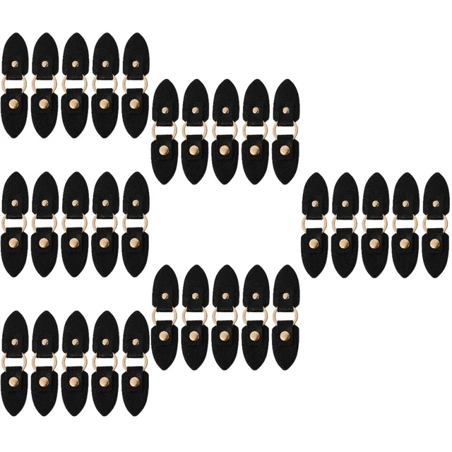 30 Pairs Pu Metal Buckle Wooden Sewing Buttons Duffle Closure