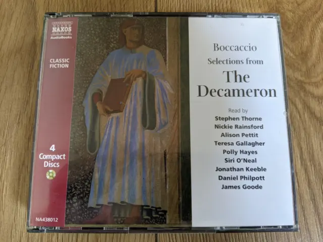 BOCCACCIO - SELECTIONS FROM THE DECAMERON cd audio book (4 discs) - VGC