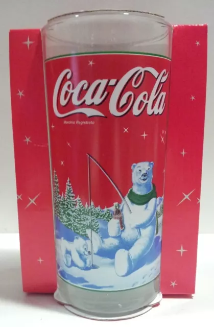 Coca Cola Bicchieri  300 Ml"La Terra Degli Orsi"  Coca Cola  Orso Pescatore