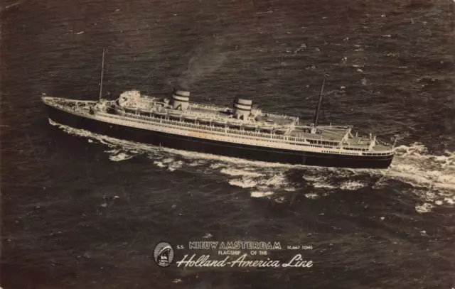 Postcard S.S. Nieuw Amsterdam Flagship Holland America Line