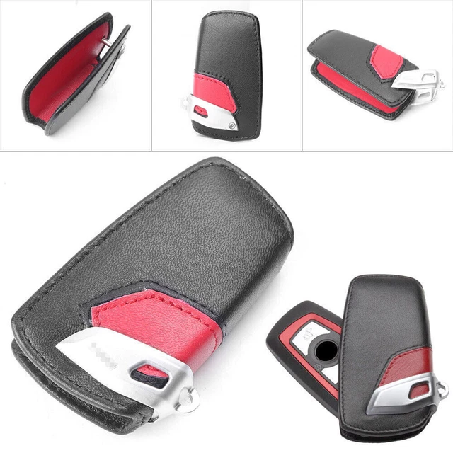 For BMW 3 5 7 Series X3 Red Sport Line Key Fob Shell Case Bag Cover Holder