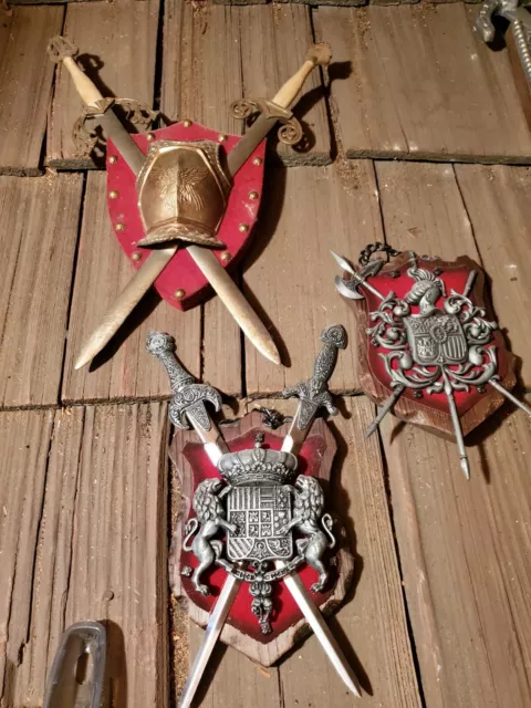 Vintage Wall Shield's Lot of 3 Vintage Wall Shield's Lot of 3