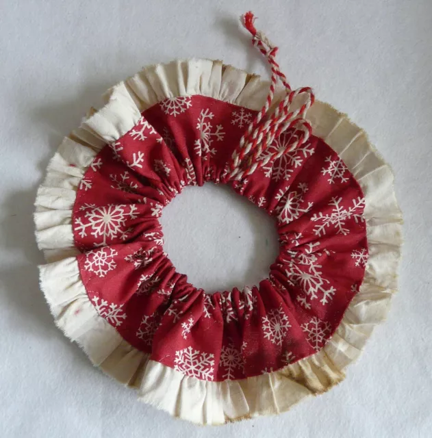 CHRISTMAS COLLAR, antique style, snowflakes, for collectible teddies & dolls