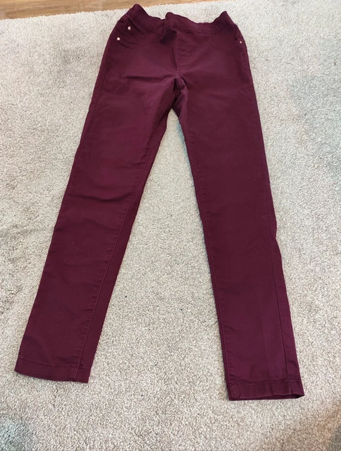 teenage girls jeggings/leggings, trousers,miss E-vie,13yrs, burgundy,new